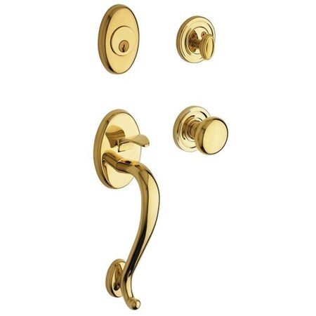 Baldwin Double Cylinder Entry Handlesets Unlacquered Brass 85315.031.RDBL